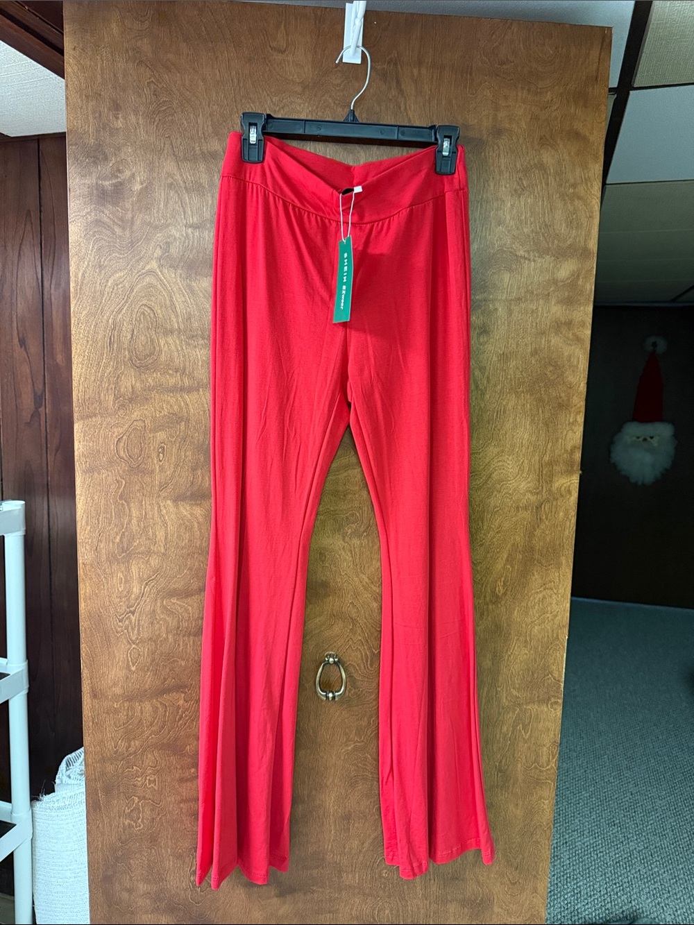 SHEIN Red Wide-Leg Lounge Pants